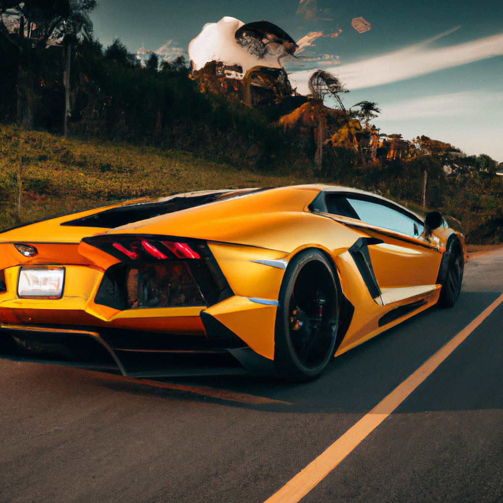 Lamborghini Aventador Amarelo na Serra